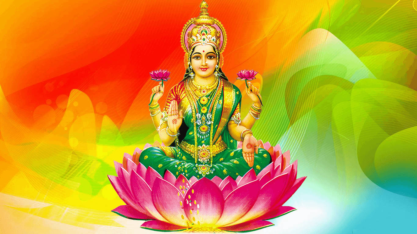Divine Grace Of Goddess Lakshmi Background