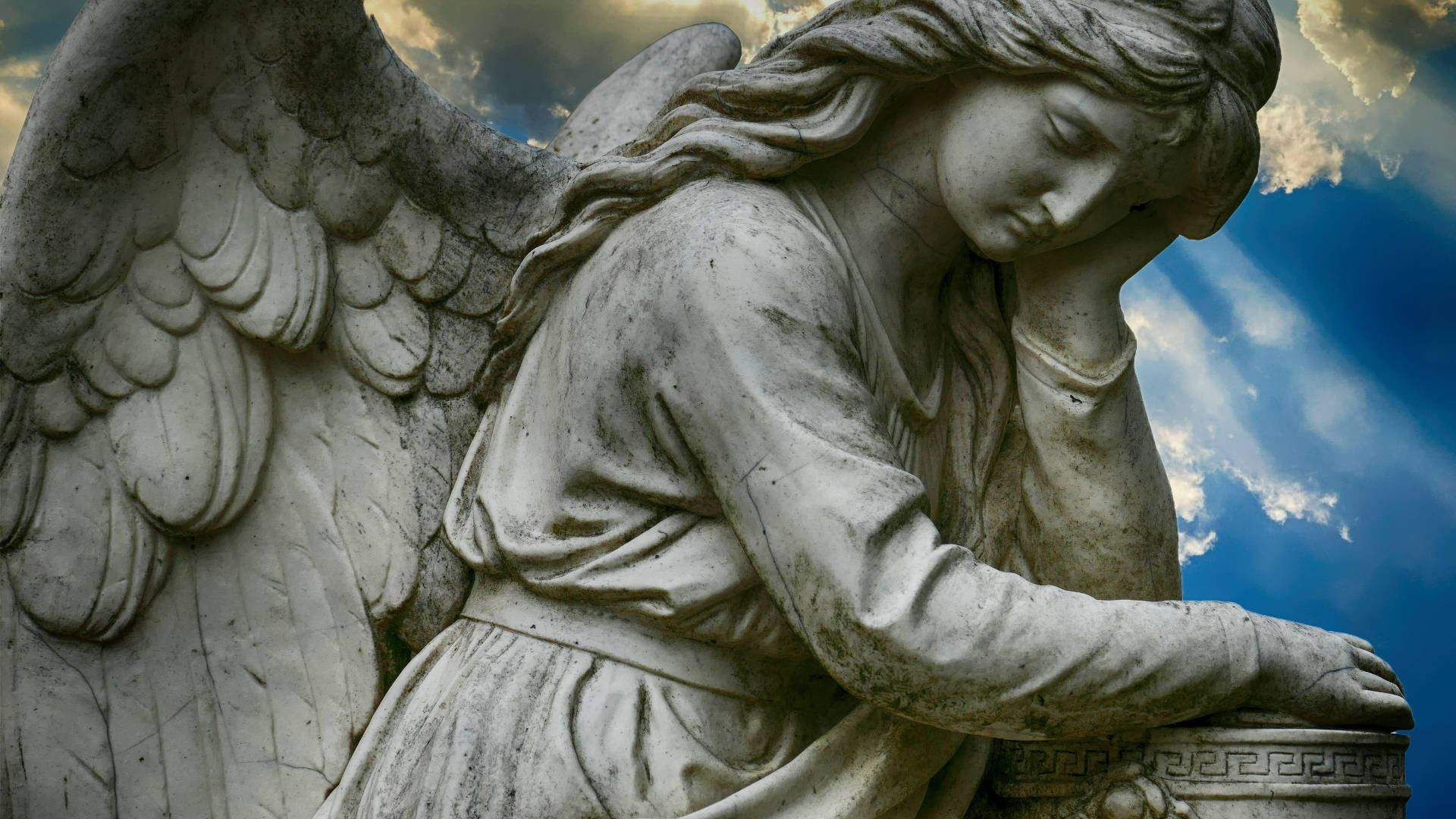 Divine Guardian - A Biblical Angel In Contemplation.