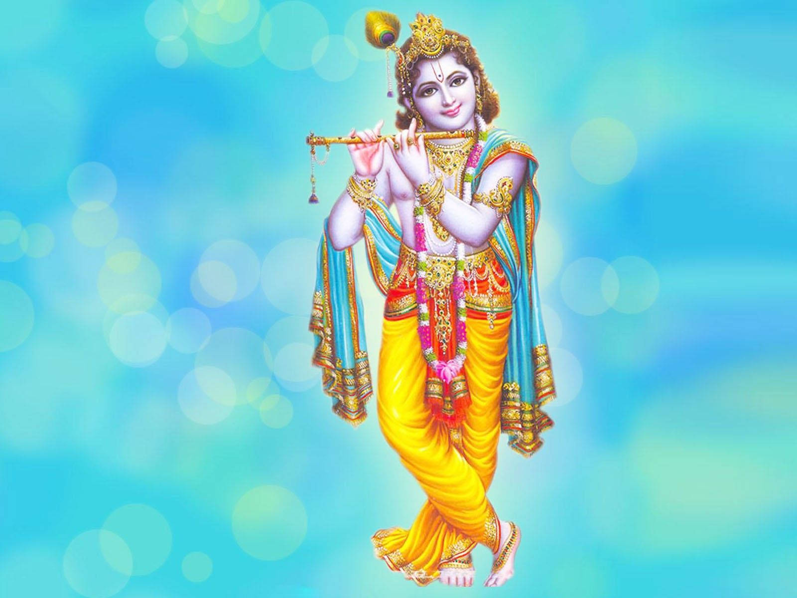 Divine Krishna Desktop Wallpaper Background