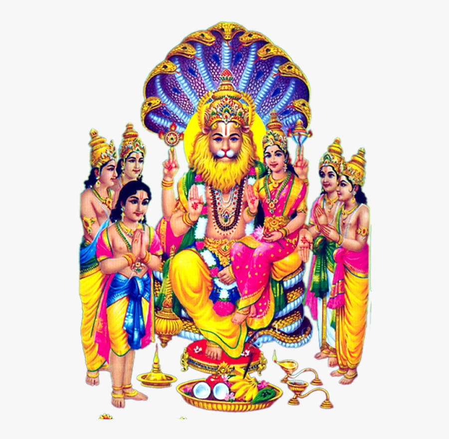 Divine Narasimha: The Fourth Avatar Of Lord Vishnu Background