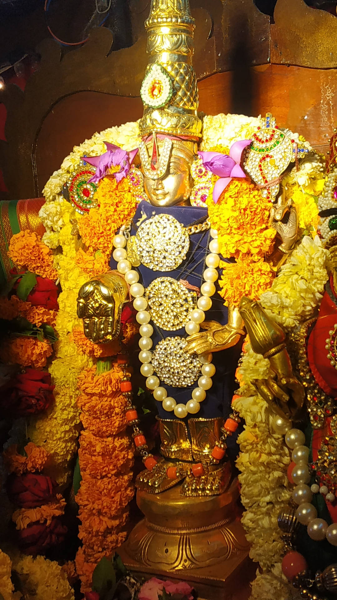 Divine Perception Of The Lord Balaji Golden Statue