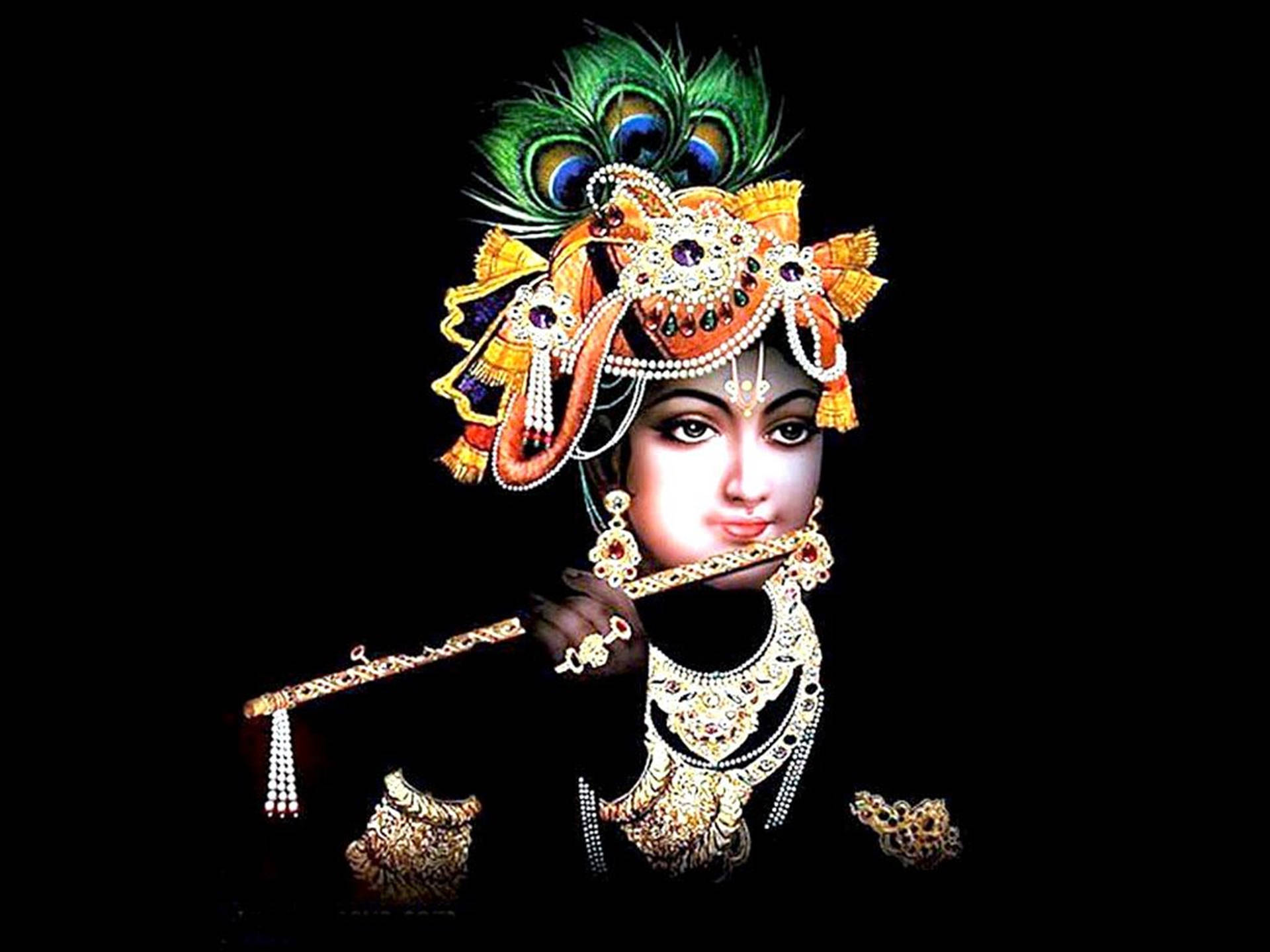 Divine Radiance - Mesmerizing Artwork Of Lord Krishna In 4k Background
