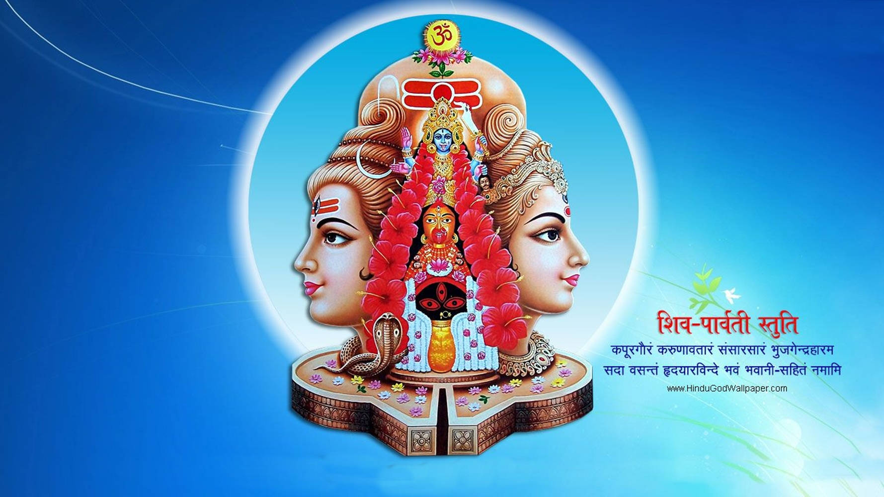 Divine Relationship Of Shiva Parvati Background