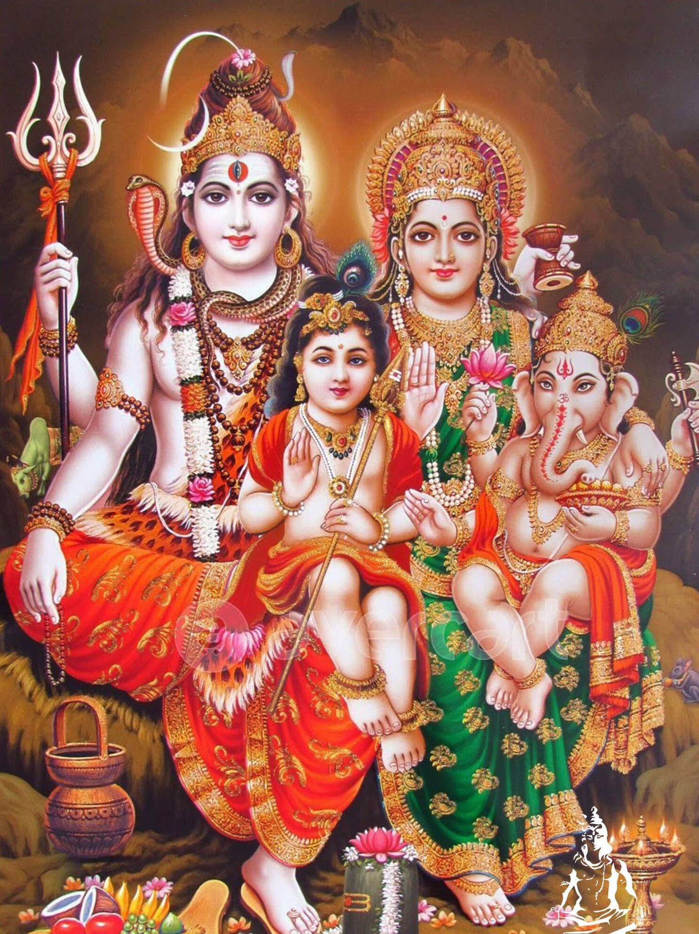 Divine Representation Of Lord Shiva's Family Background