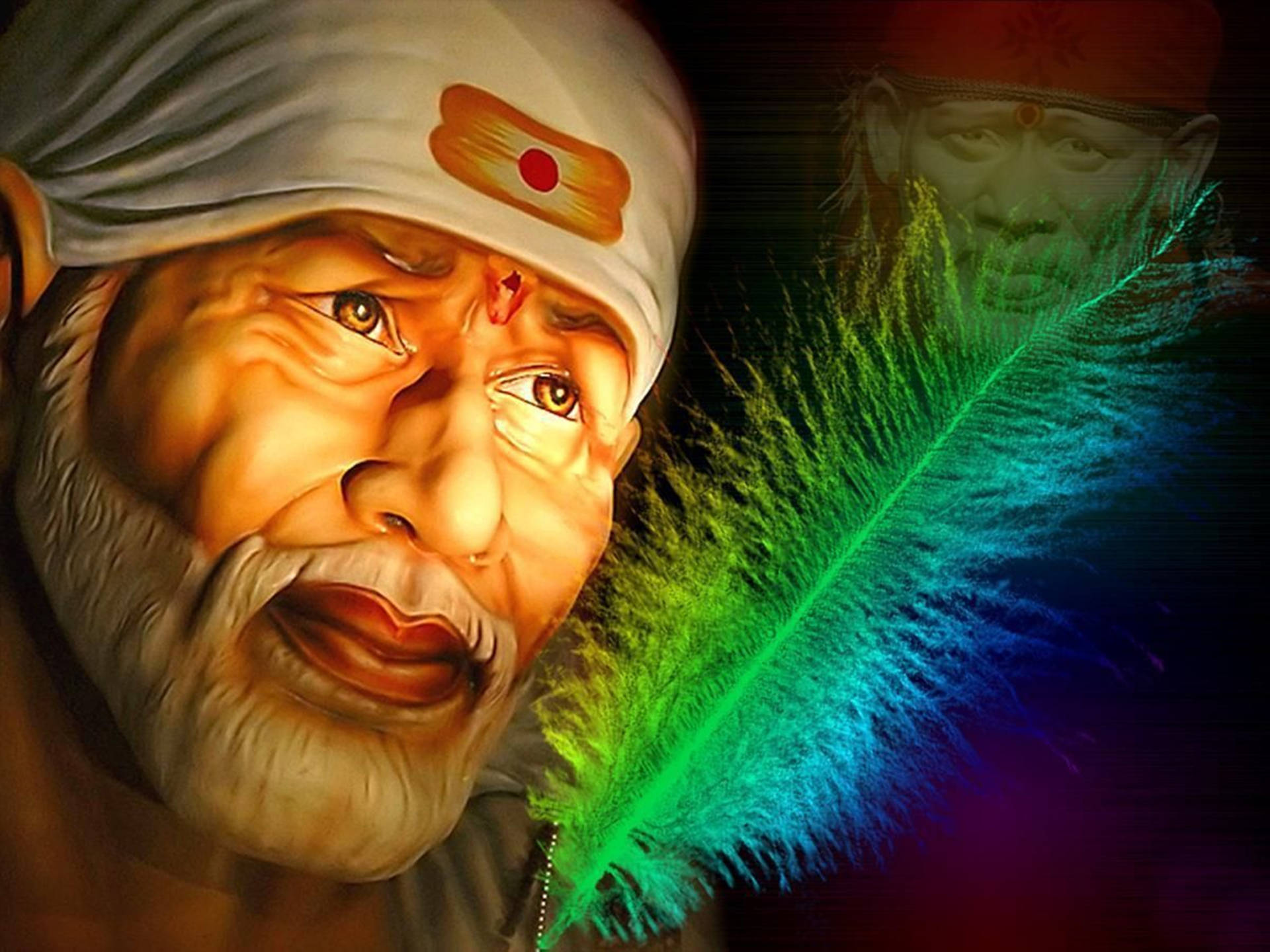 Divine Representation – Sai Baba In 4k Artwork