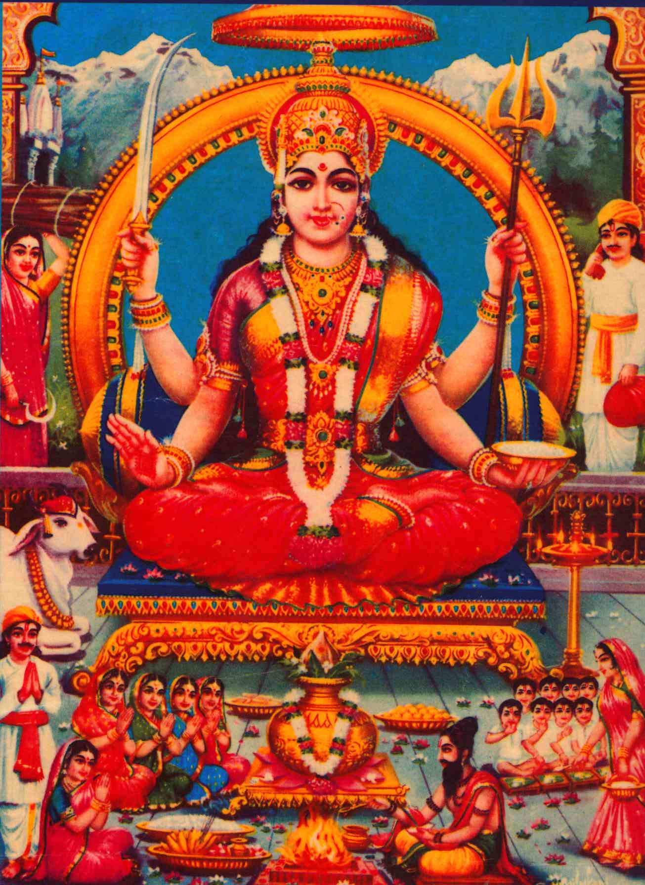 Divine Santoshi Maa Temple Image Background