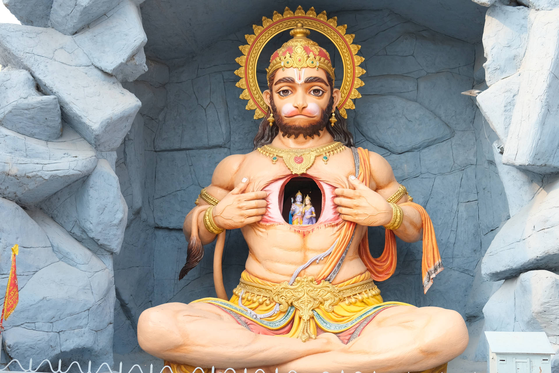 Divine Serenity - Hanuman Art Background