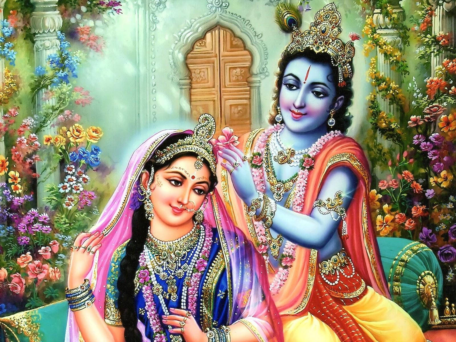 Divine Splendor Of Lord Krishna Ji And Goddess Radha