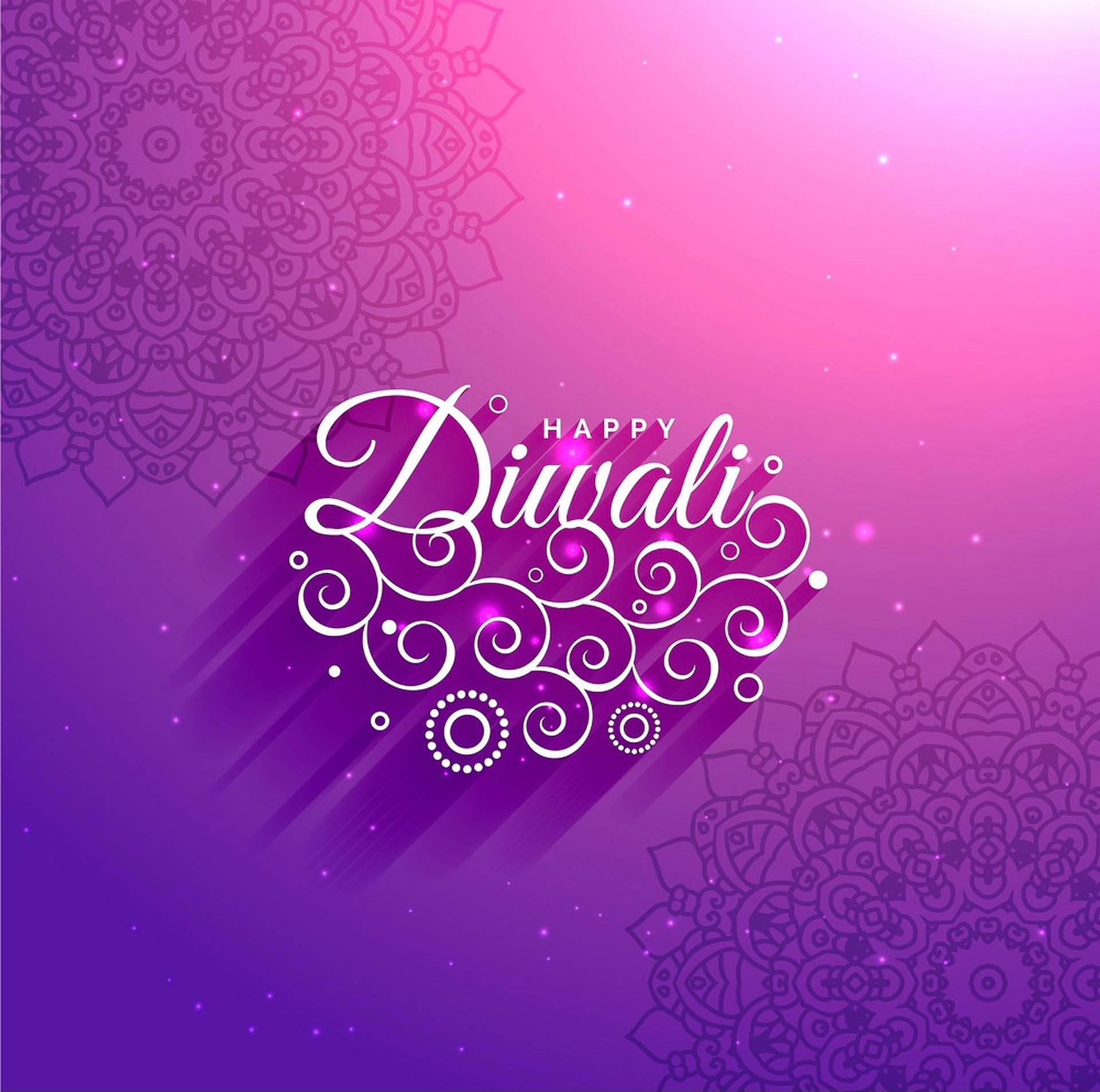 Diwali Celebration With Traditional Indian Lamps Background