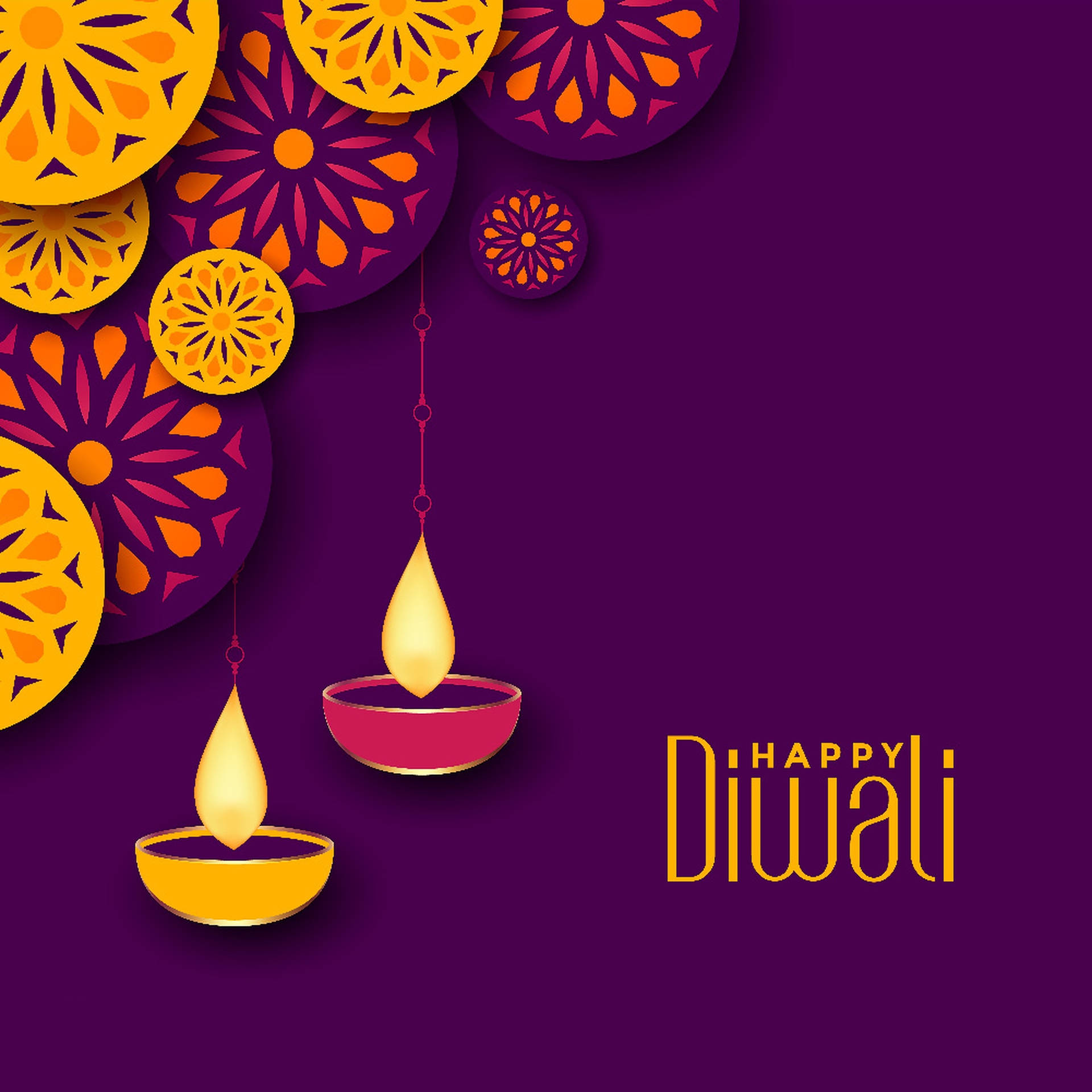 Diwali Violet Vector Art