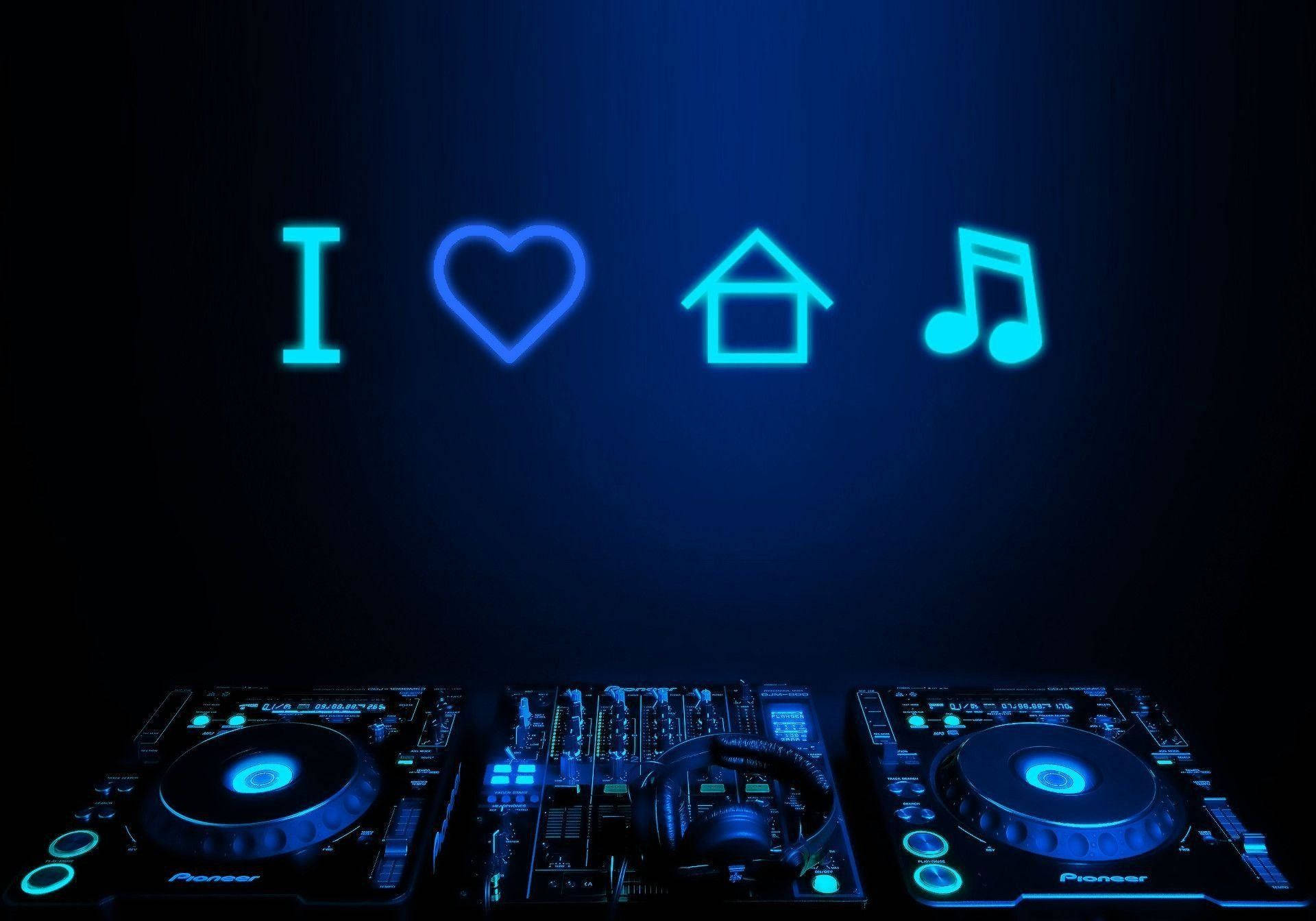 Dj I Heart House Music Background