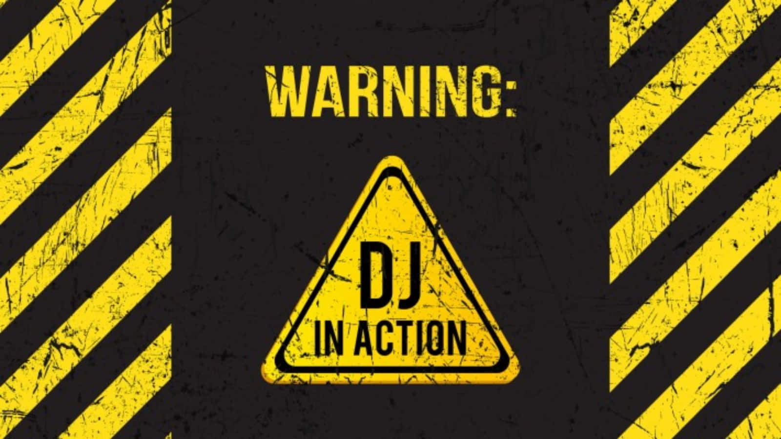 Dj In Action Warning Background