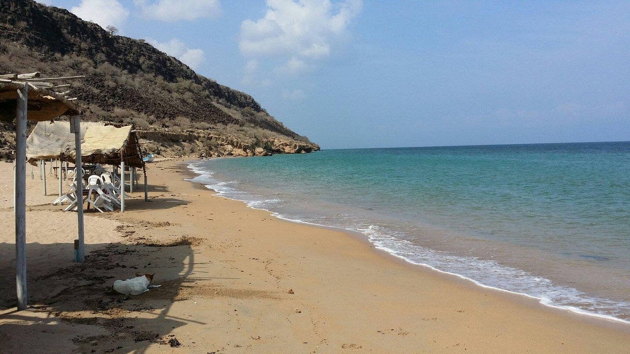 Djibouti Khor Ambado Beach Background