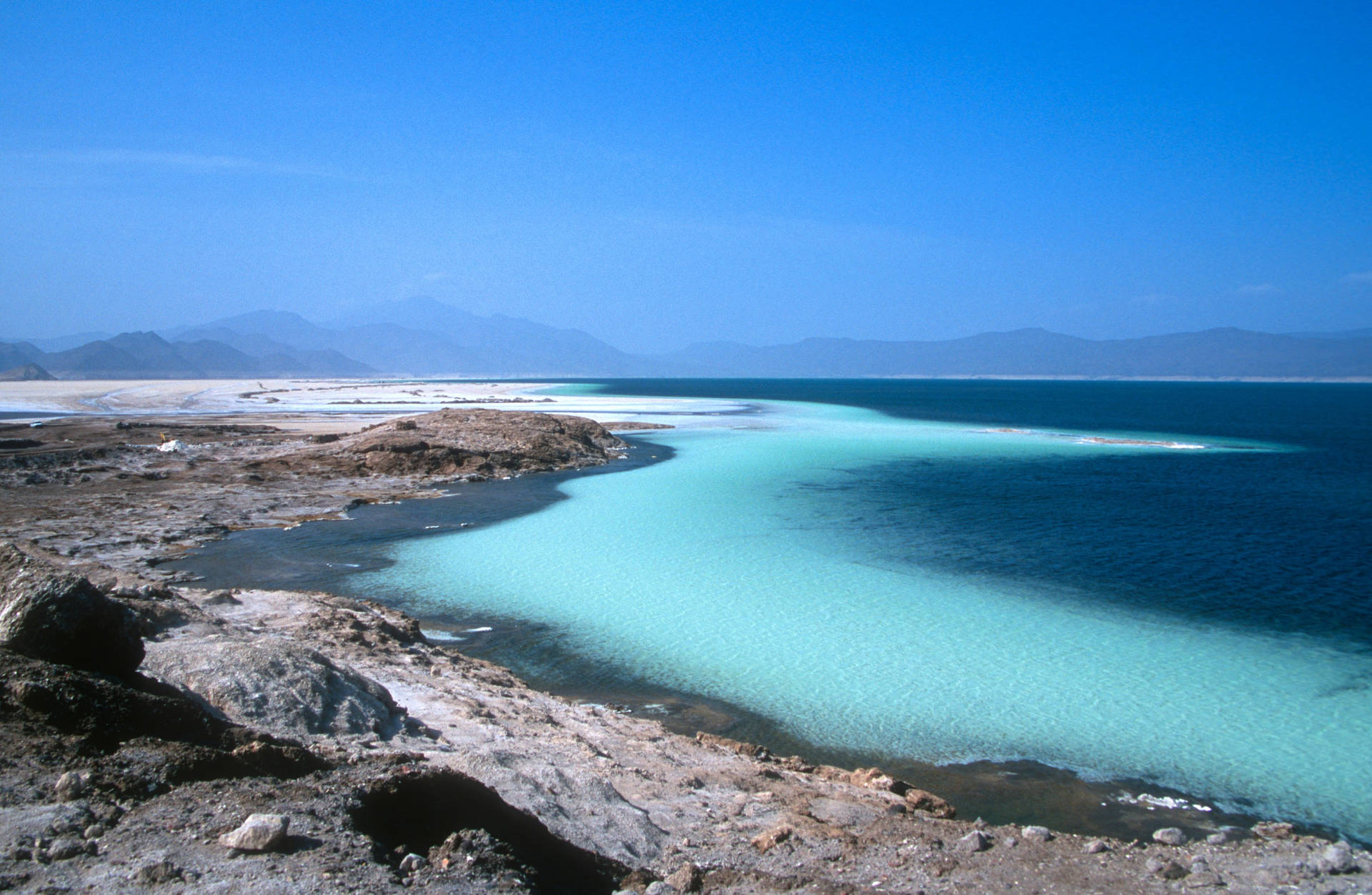 Djibouti Lac 'assal Beautiful Scenery Background