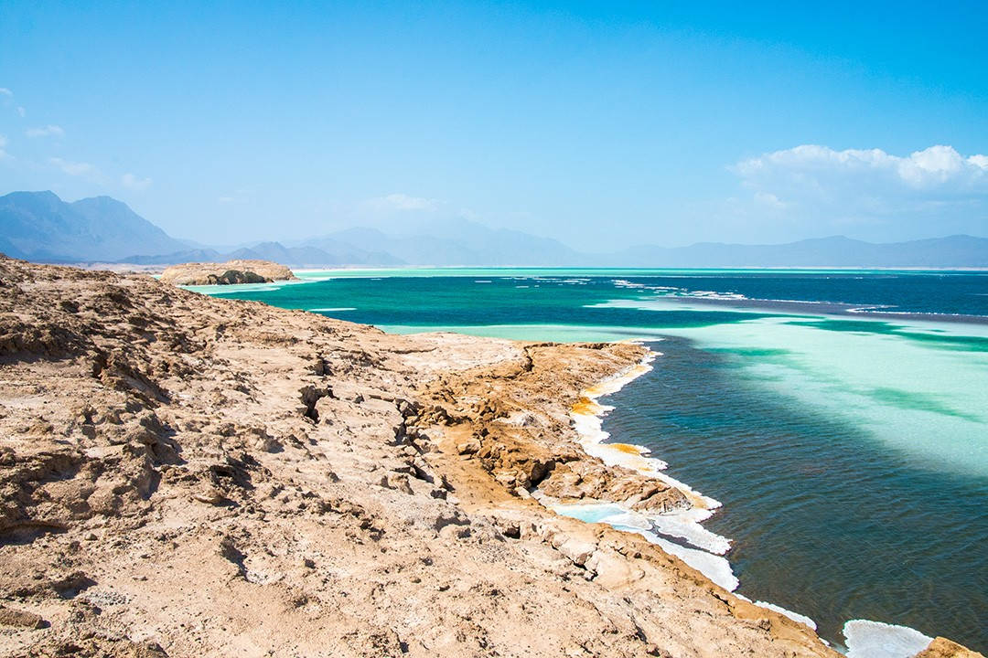 Djibouti Lac 'assal Under Blue Sky