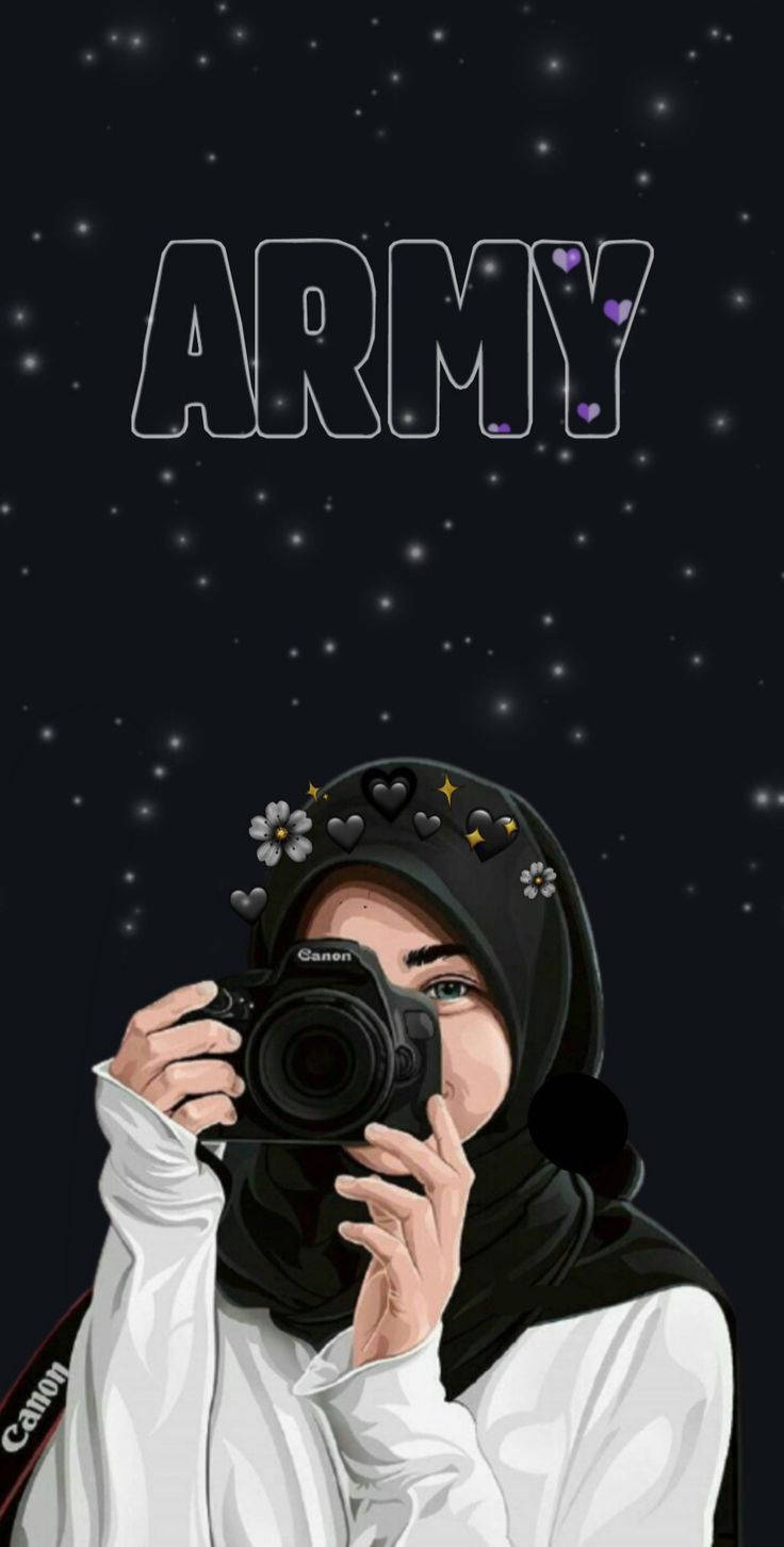 Dlsr Camera Bts Army Girl Background