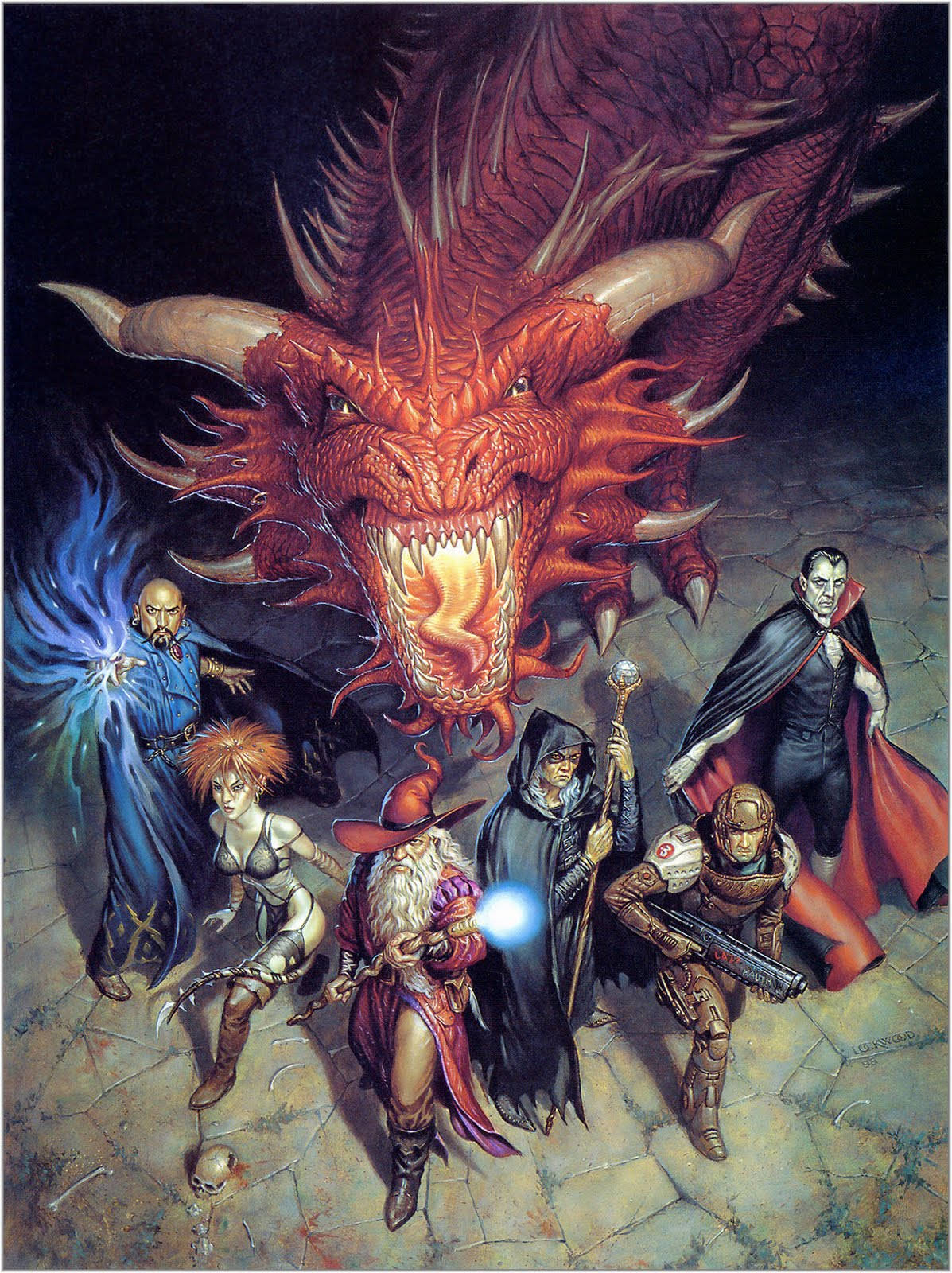 Dnd Heroes And Red Dragon Background