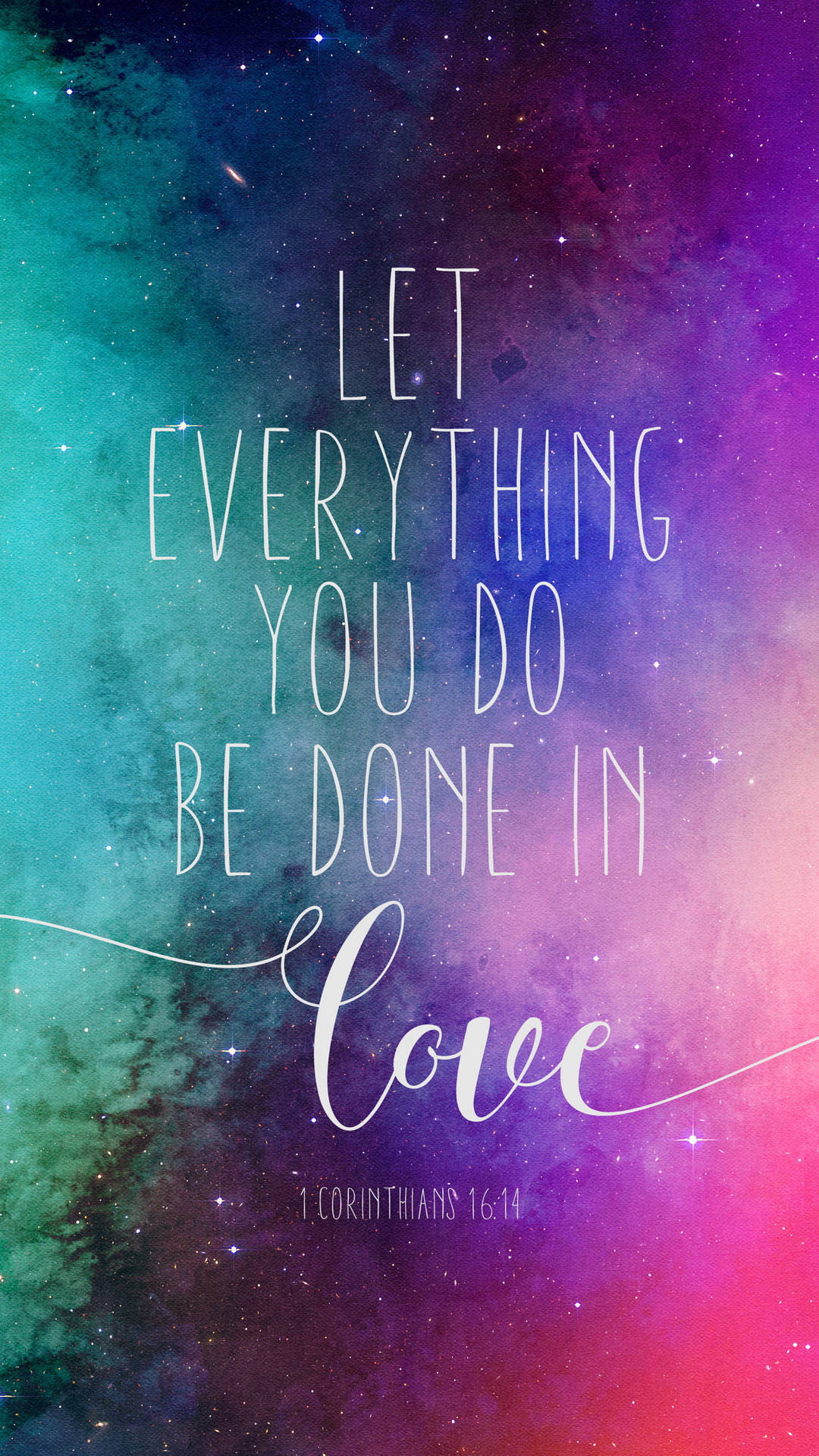 Do With Love Bible Quote Background