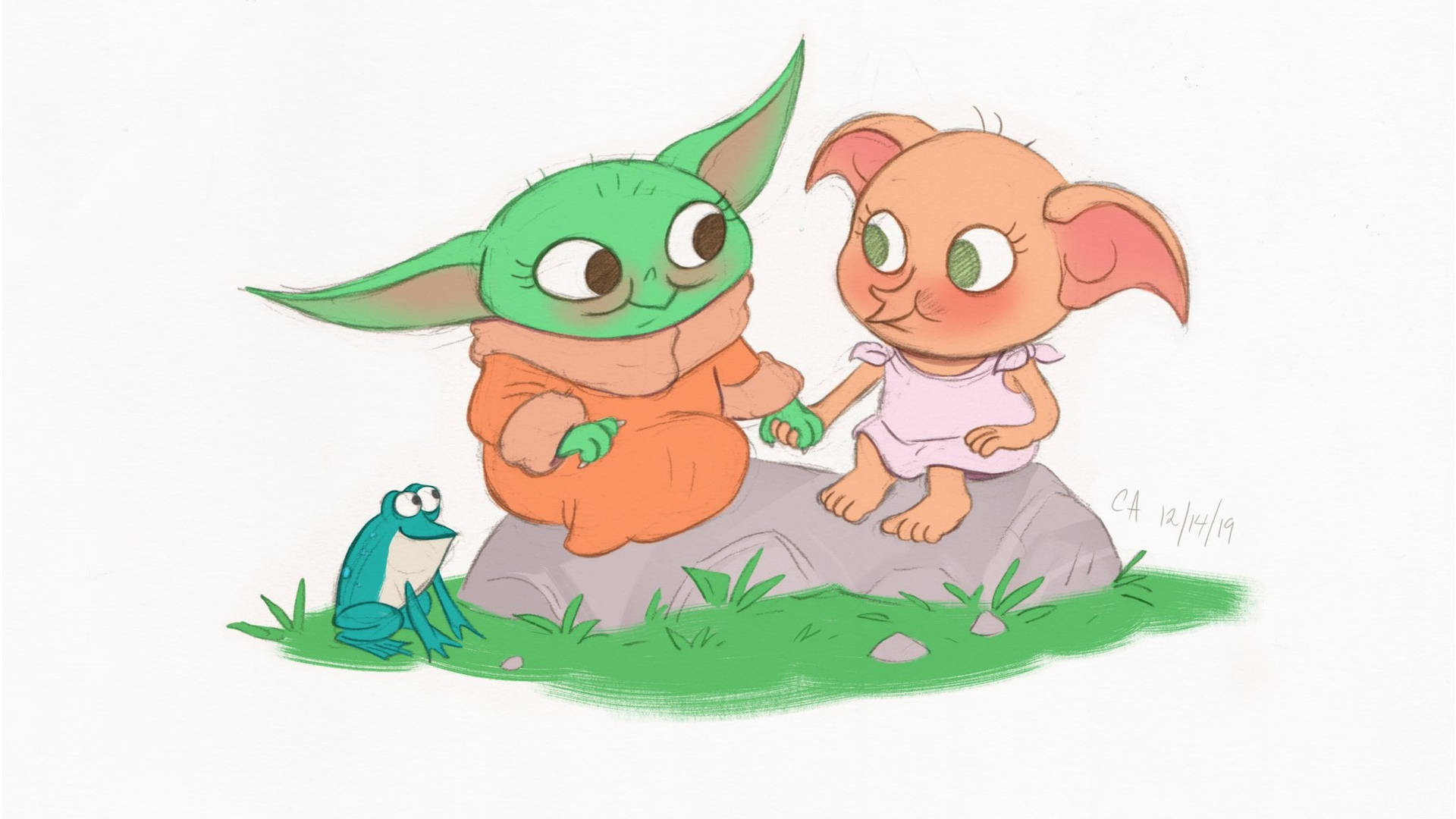 Dobby And Yoda Crossover Fanart Background