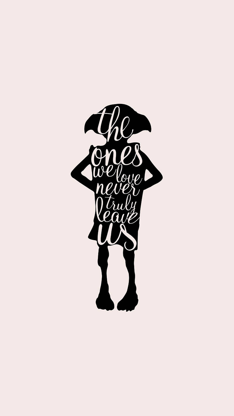 Dobby The Elf Silhouette Quote Art Background