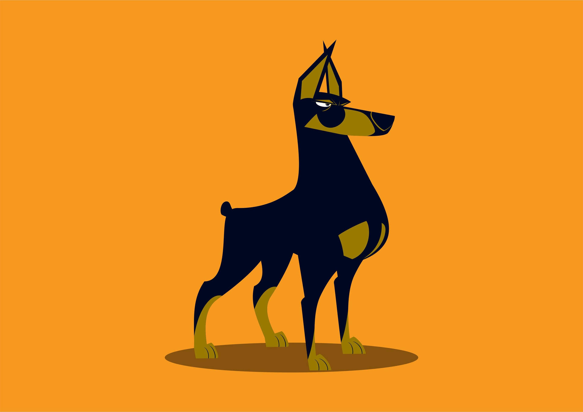 Doberman Dog Art Background