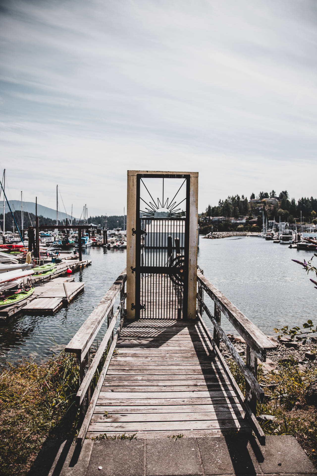 Dock Gate In Canada Iphone Background
