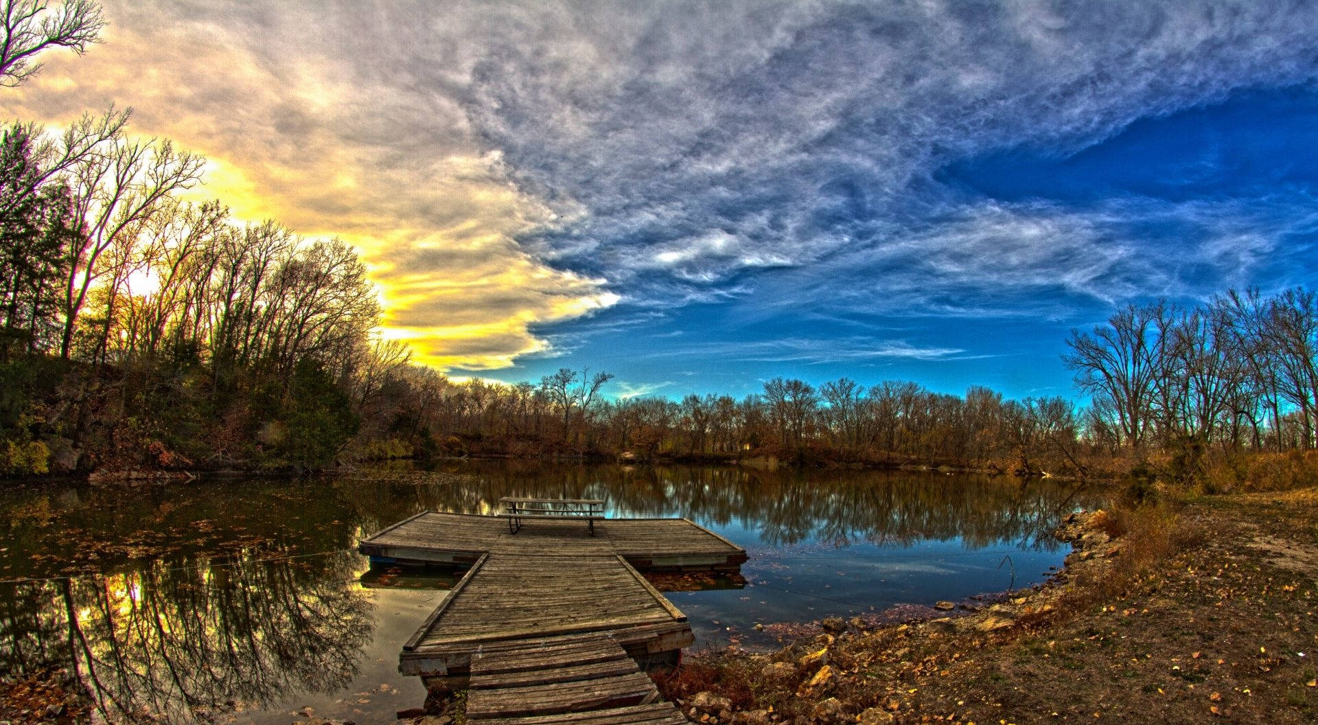 Dock In Seasons Background