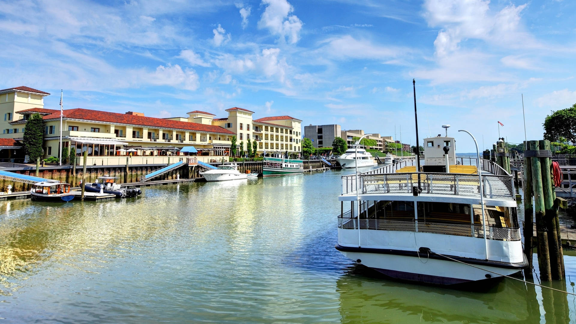 Docks Of Greenwich Ct Harbor Background