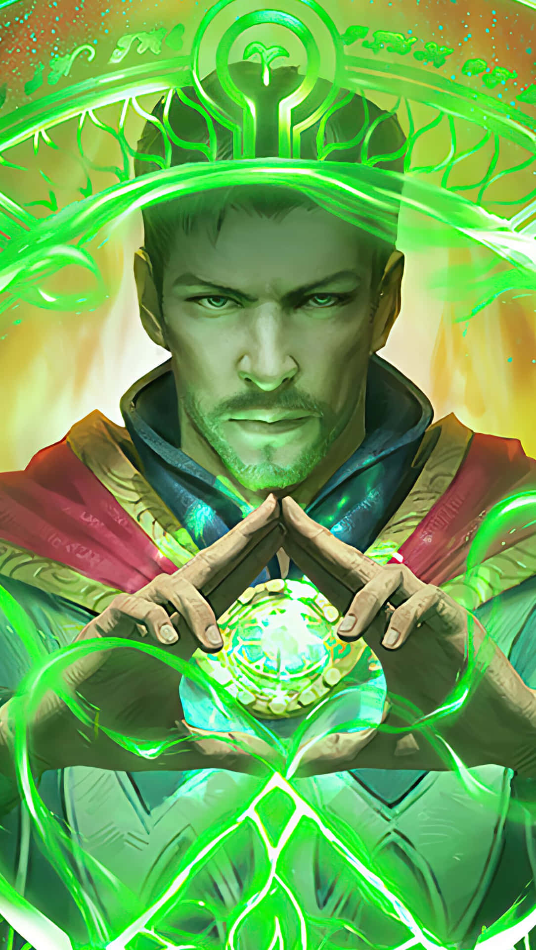 Doctor Doctor - A Green Man With A Green Ring Background