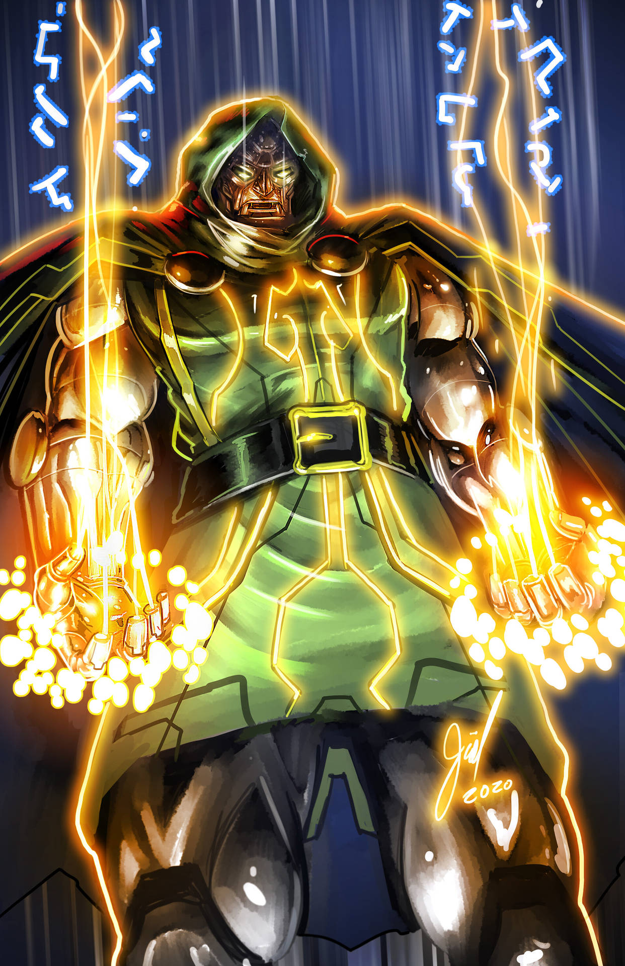 Doctor Doom Gauntlet Lasers Background