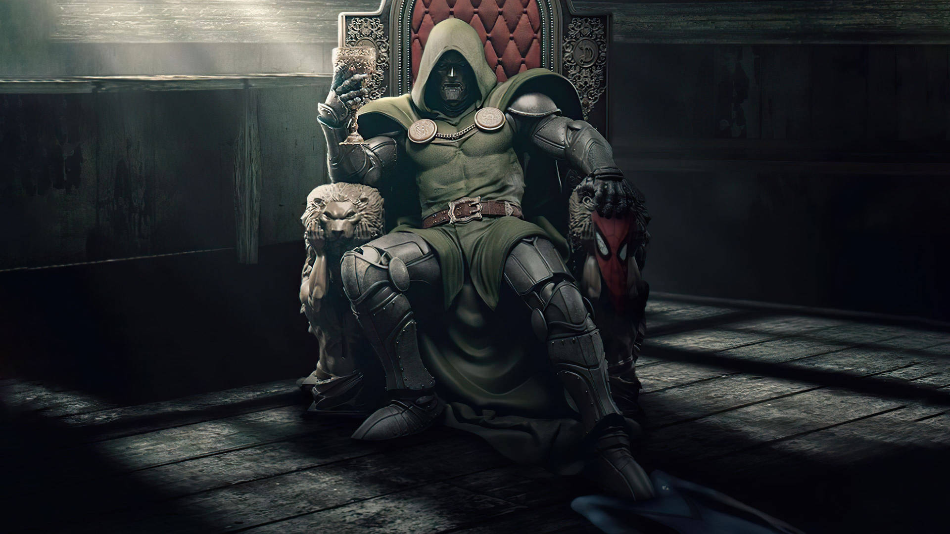 Doctor Doom In Throne Background