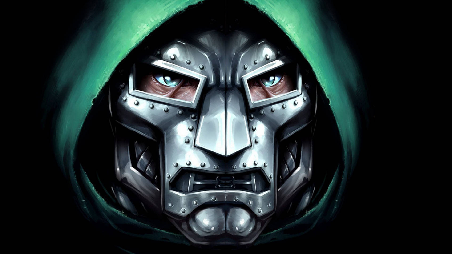 Doctor Doom Mask Close-up Background