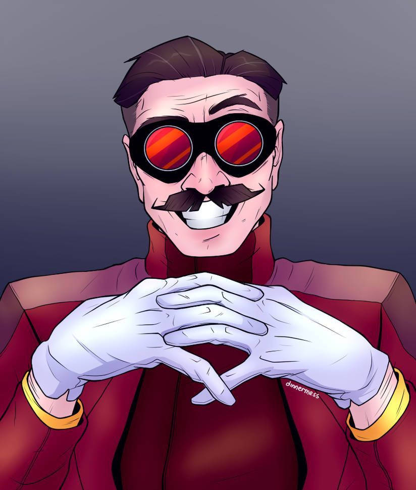 Doctor Eggman With Red Sunglasses Background