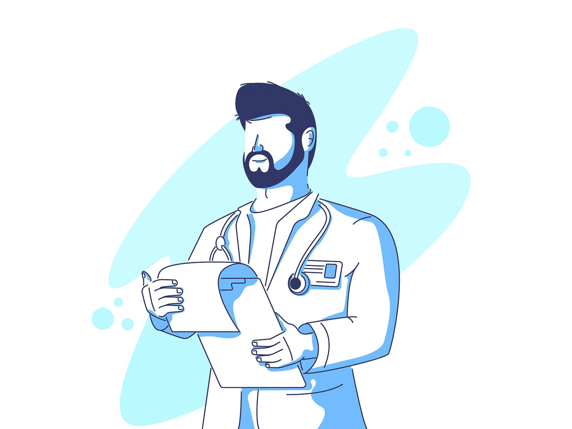 Doctor Holding A Clipboard Background