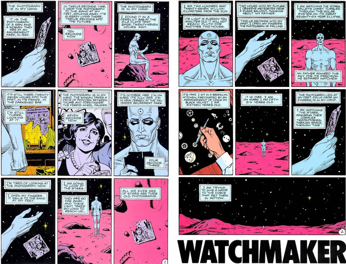 Doctor Manhattan Comics Watchmaker Background