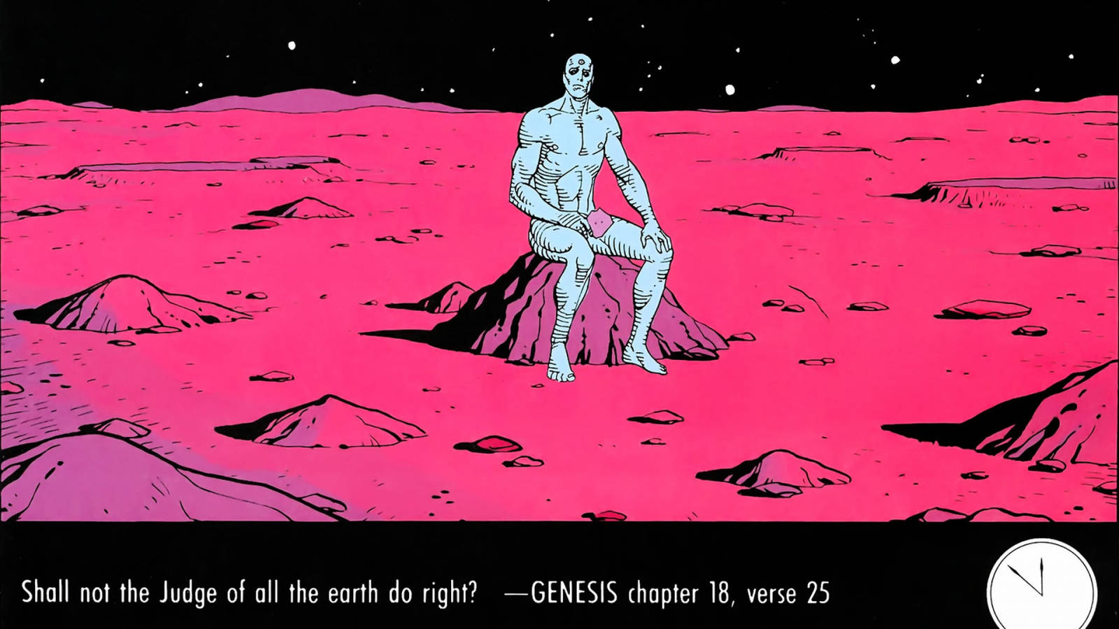 Doctor Manhattan Mars Genesis Verse Background