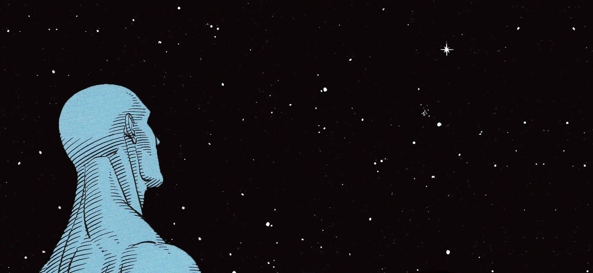 Doctor Manhattan Tired Of Humans Background