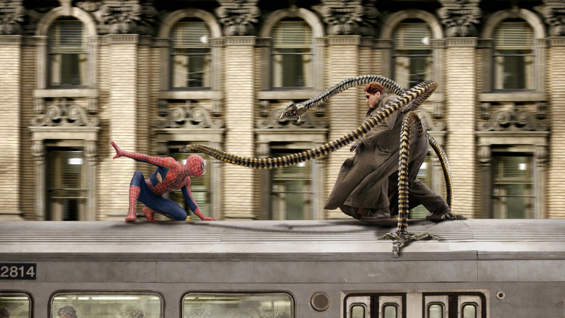 Doctor Octopus Train Fight Background
