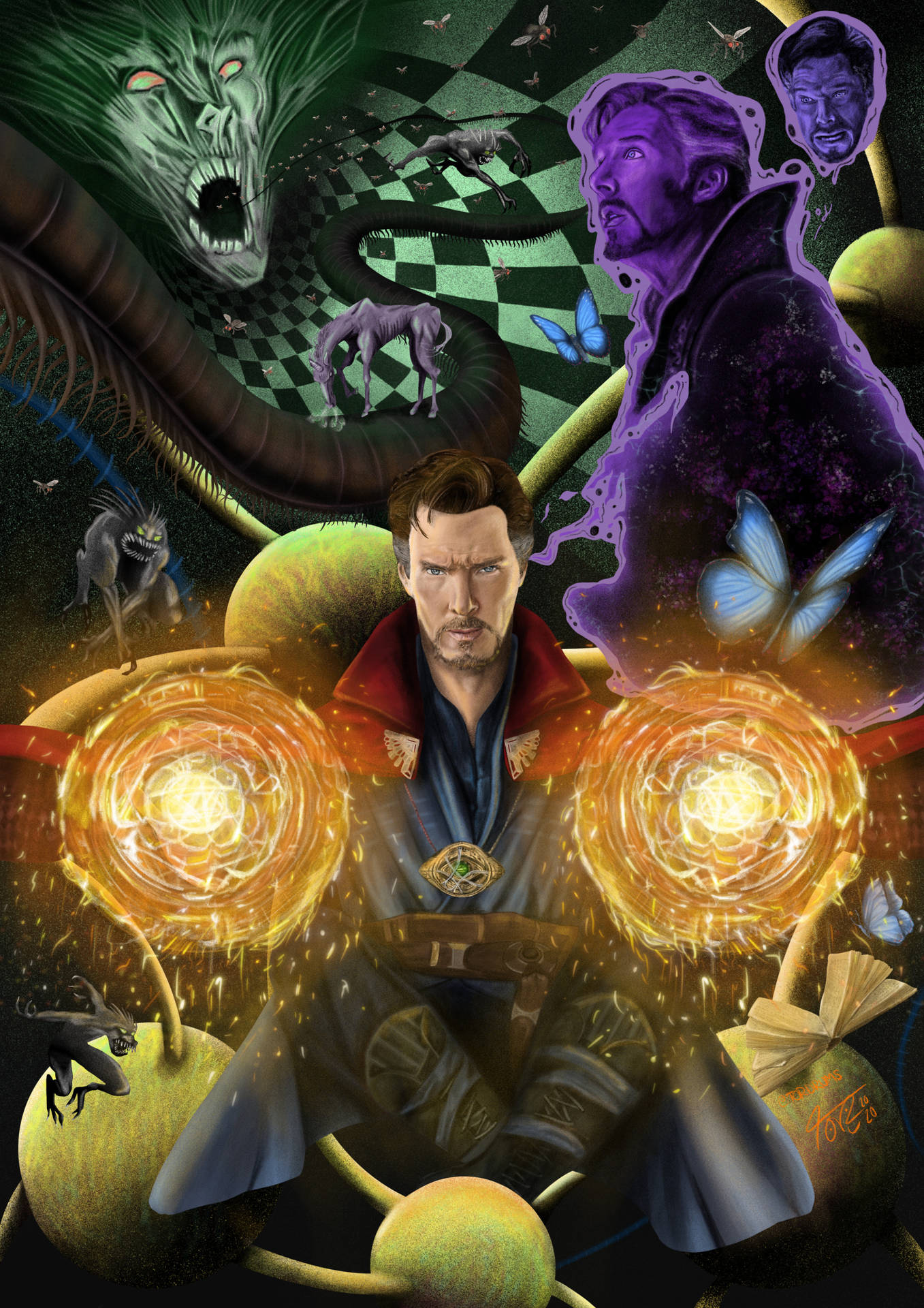 Doctor Strange Abstract Art Background