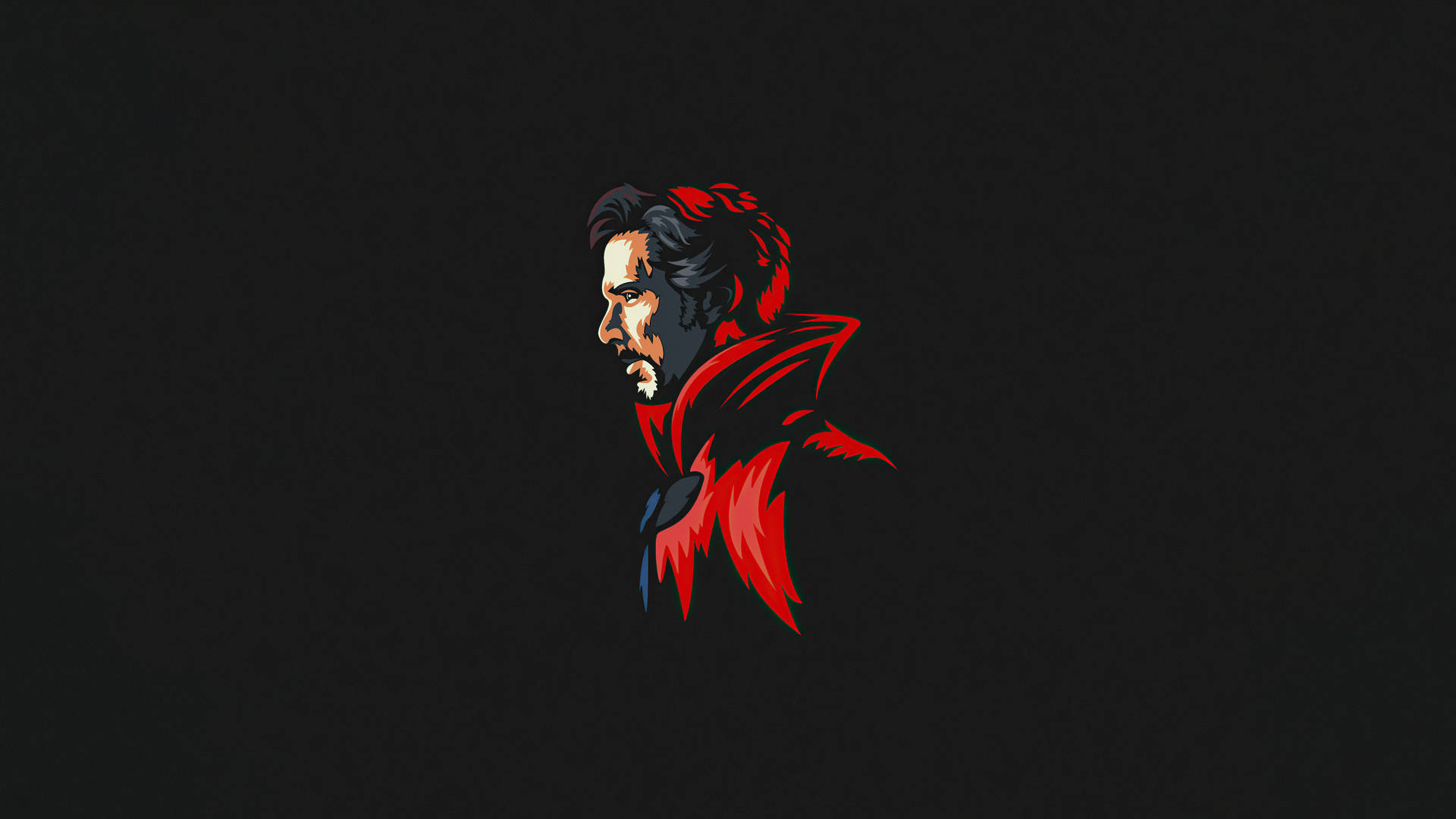 Doctor Strange Minimalist Side Profile Background