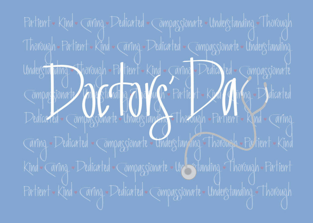 Doctors' Day Word Art Background