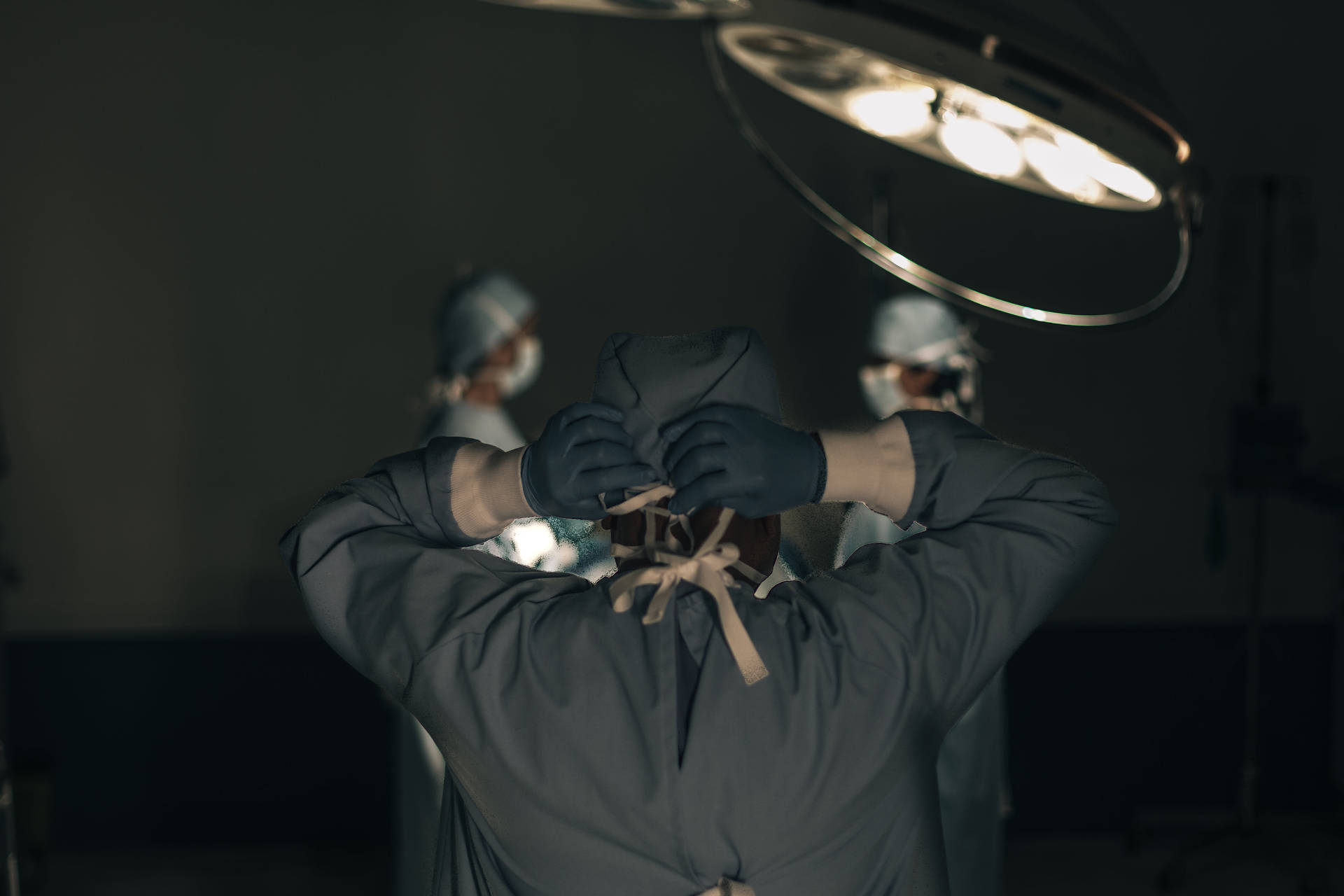 Doctors In Operating Room Background