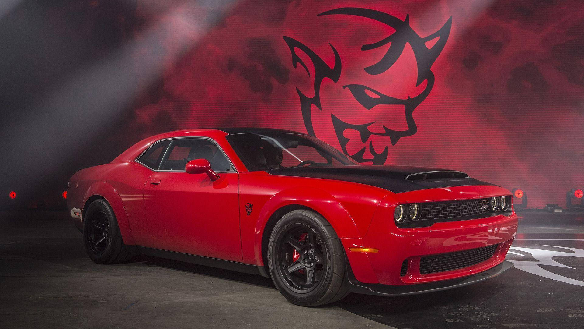Dodge Challenger 2018 Red Srt Demon Background