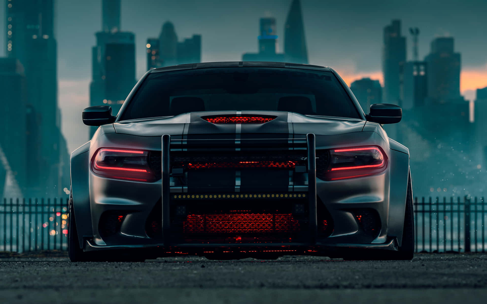 Dodge Challenger Srt Hellcat Stunning Performance Car Background
