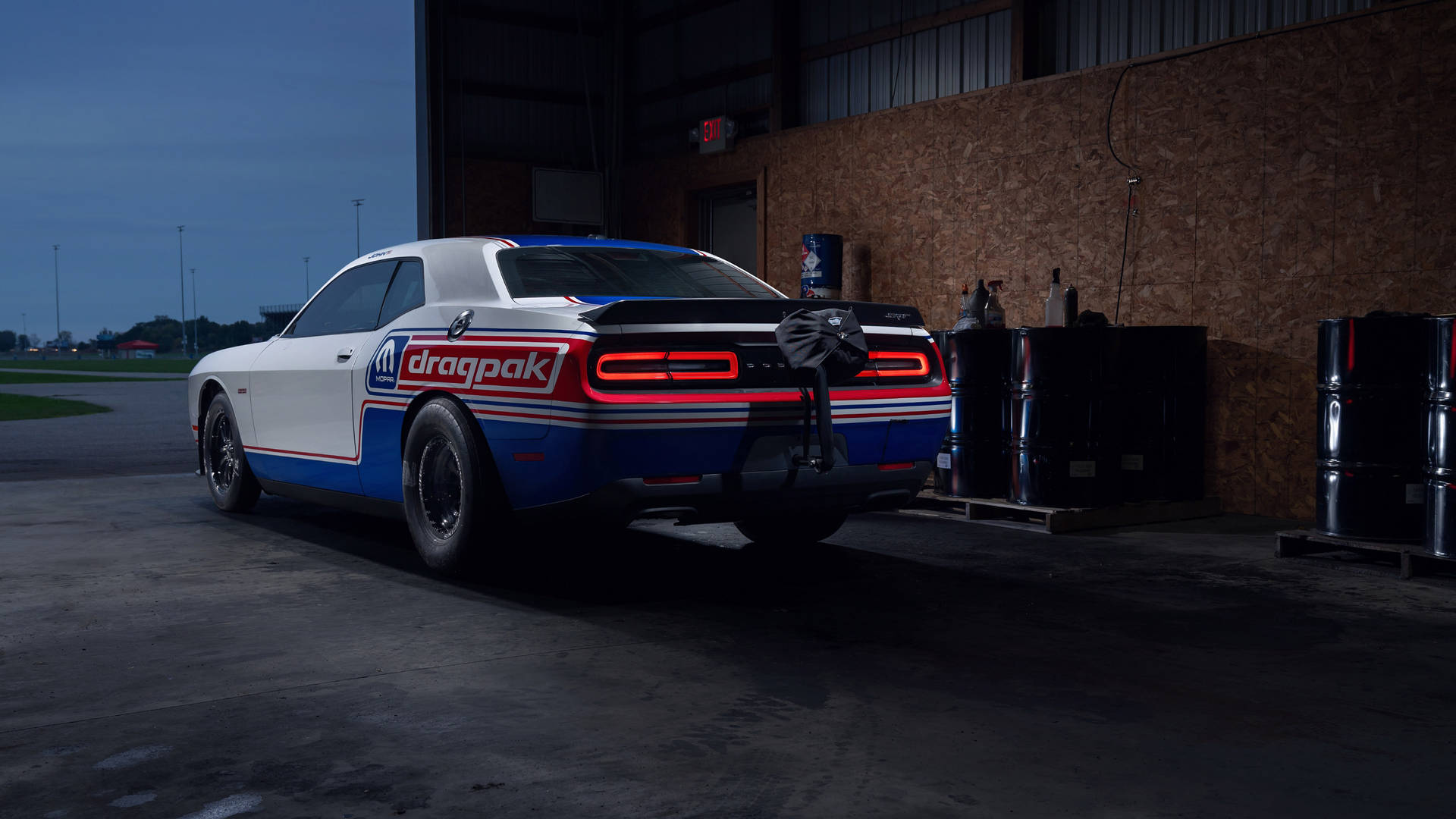 Dodge Challenger With Drag Pack Decal Background
