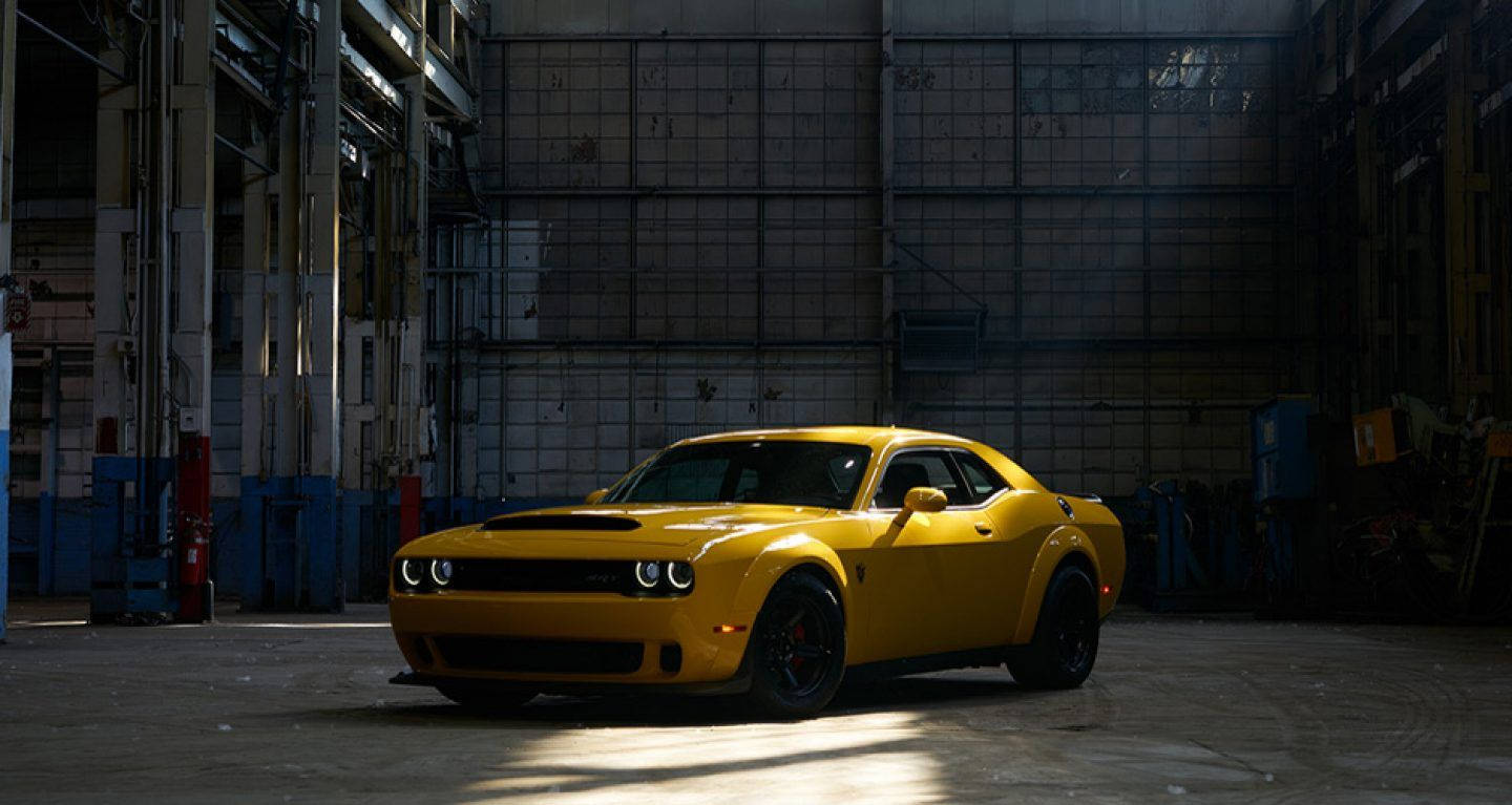 Dodge Challenger With Yellow Body Background