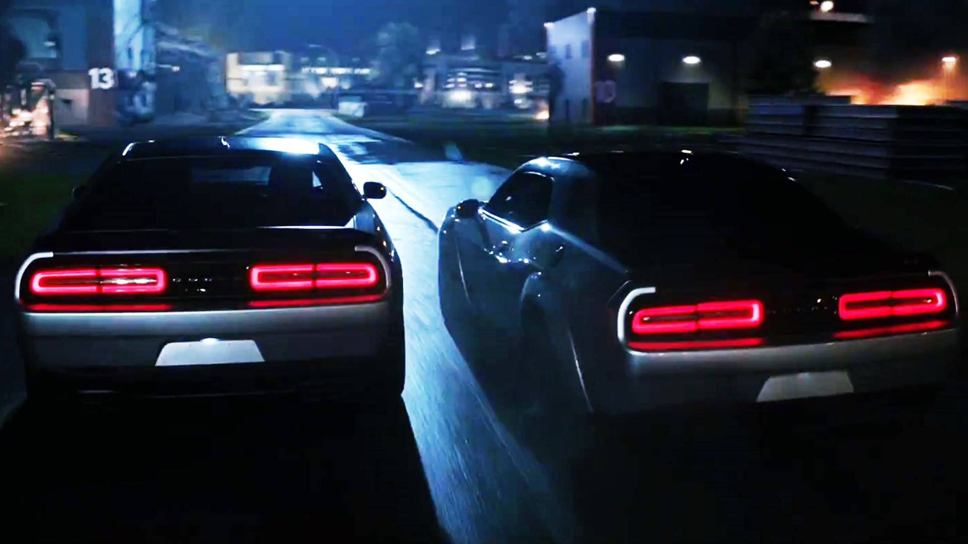 Dodge Charger Vs. Challenger - Trailer Background