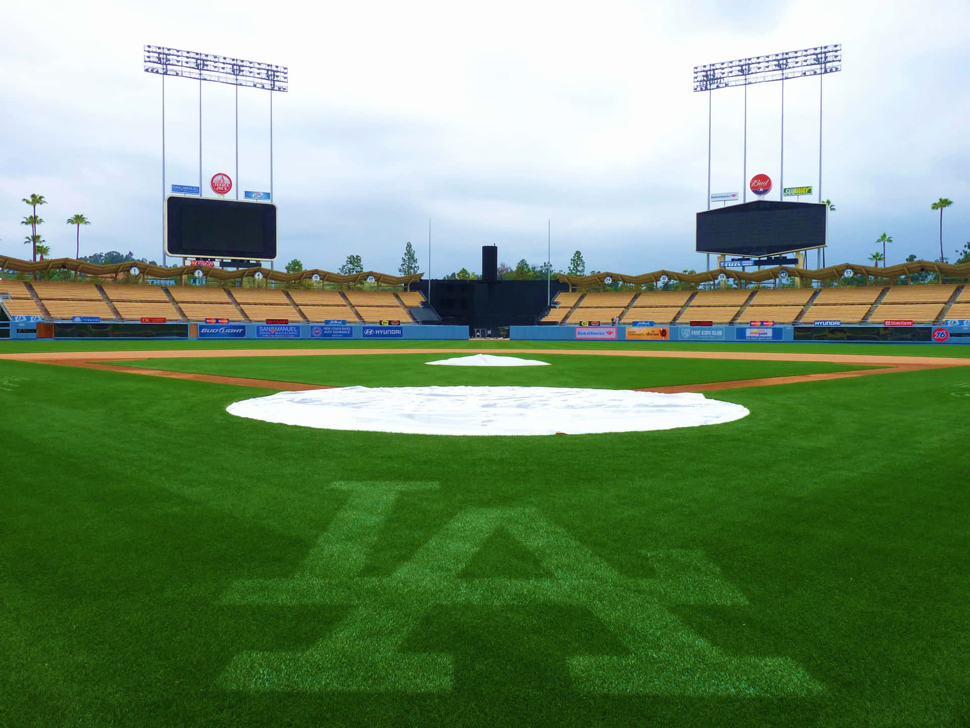 Dodger Stadium In The Heart Of Los Angeles, California Background