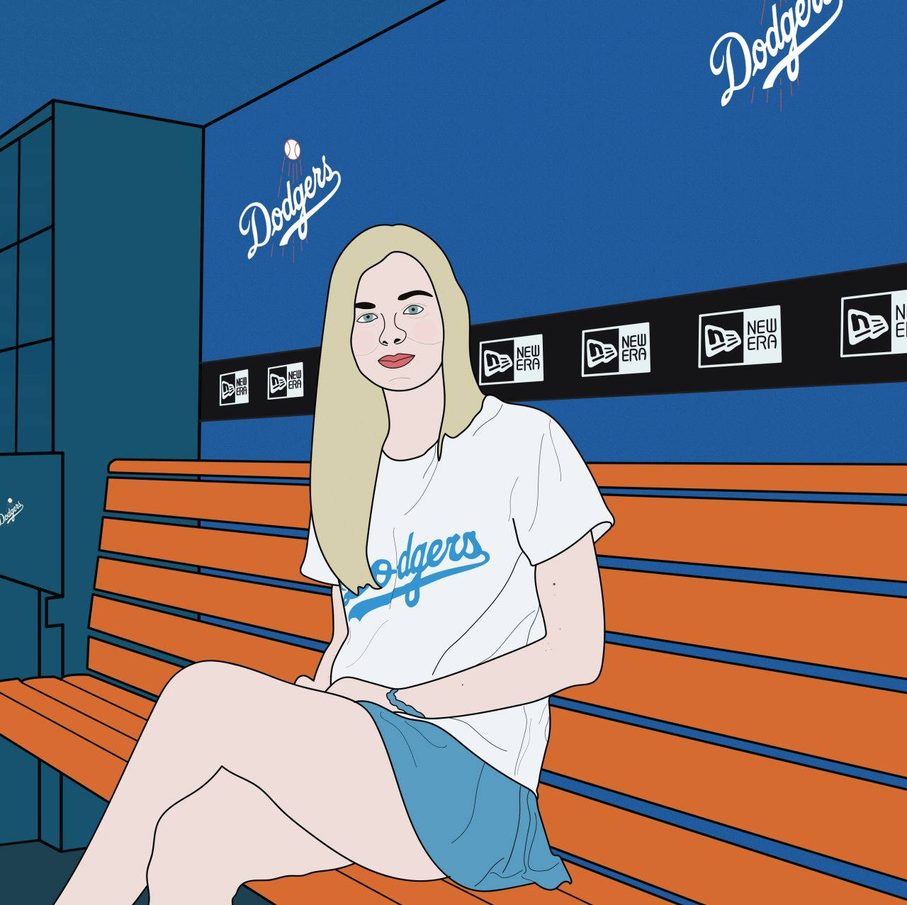 Dodgers Elle Fanning Fanart Background