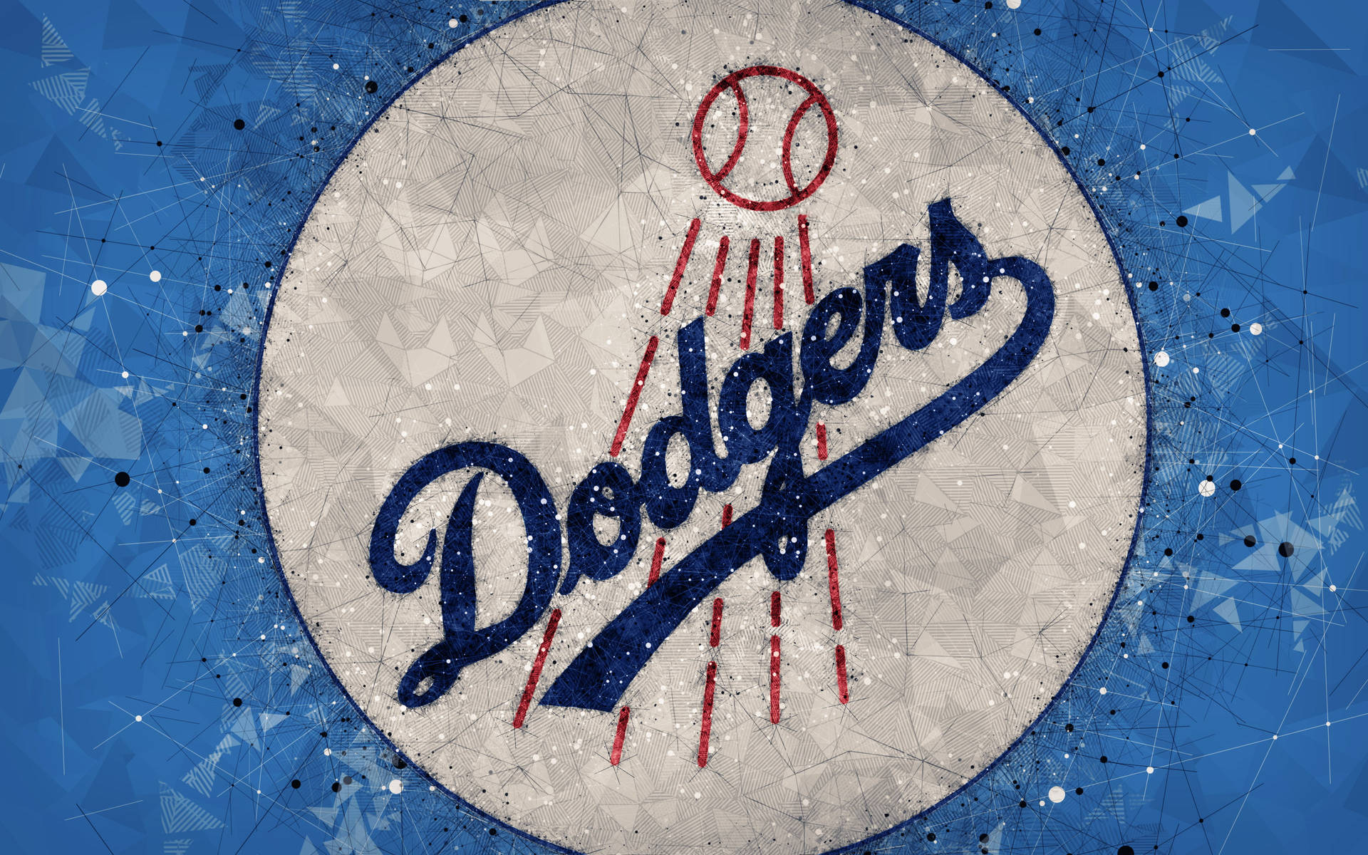 Dodgers Geometric Art Background
